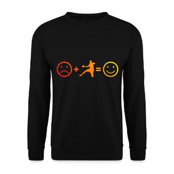 Handball players Handball Handball players Handball games - Unisex Sweatshirt - black - Front - Alina (178cm) & Michal (187cm)