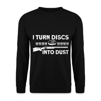 Clay Pigeon Shooting Shooting Club Shooting Sports Gift - Unisex Sweatshirt - black - Front - Alina (178cm) & Michal (187cm)