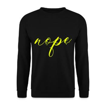 Nope - Just say no! - Unisex Sweatshirt - black - Front - Alina (178cm) & Michal (187cm)