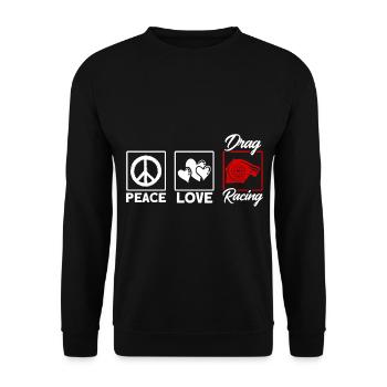 Cadeau de course de voitures de course de dragsters - Sweat-shirt Unisexe - noir - Devant - Alina (178cm) & Michal (187cm)