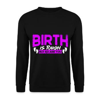 Obstetrician Obstetrician Doula Gift - Unisex Sweatshirt - black - Front - Alina (178cm) & Michal (187cm)