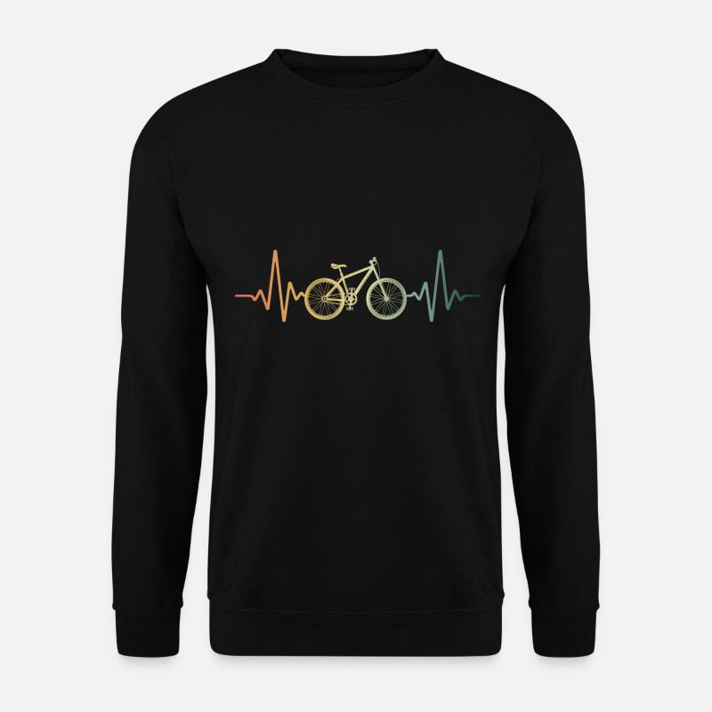 Herzschlag Fahrrad - Unisex Pullover - Schwarz