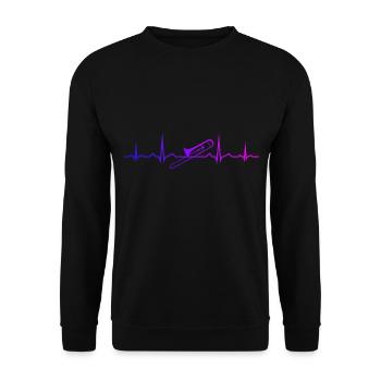 Trombone Brass Band Trombonist Ladies Trombonists - Unisex Sweatshirt - black - Front - Alina (178cm) & Michal (187cm)