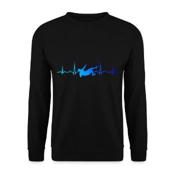 Women's Bouldering Bouldering Climber Climbing - Unisex Sweatshirt - black - Front - Alina (178cm) & Michal (187cm)