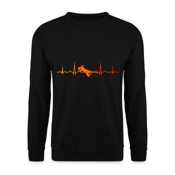 Torwart Fußball Fußballer Fußballspieler - Unisex Pullover - Schwarz - Vorne - Alina (178cm) & Michal (187cm)