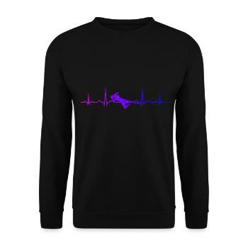 Soccer Player Men Football Female Footballer - Unisex Sweatshirt - black - Front - Alina (178cm) & Michal (187cm)