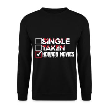 Horror Movie Horror Film Slasher Film Gift - Unisex Sweatshirt - black - Front - Alina (178cm) & Michal (187cm)