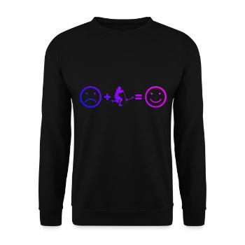 Stuntscooter Scooter Men's Scooter Stunt Roll - Unisex Sweatshirt - black - Front - Alina (178cm) & Michal (187cm)