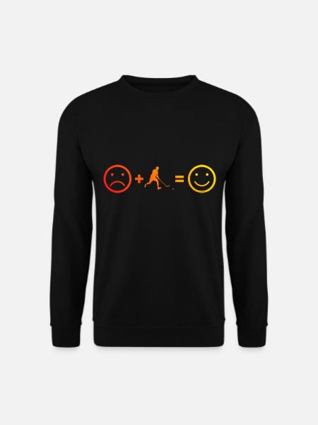 Floorball Innebandy Herren Unihockey Unihockeyspie - Unisex Pullover - Schwarz