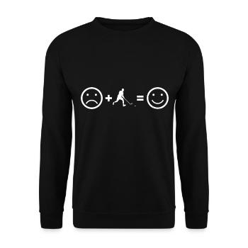 Floorball Salibandy Hockey Floorball Masculin - Sweat-shirt Unisexe - noir - Devant - Alina (178cm) & Michal (187cm)