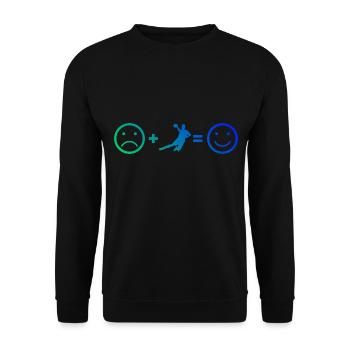 Handball Men Handball Players Handball Games - Unisex Sweatshirt - black - Front - Alina (178cm) & Michal (187cm)