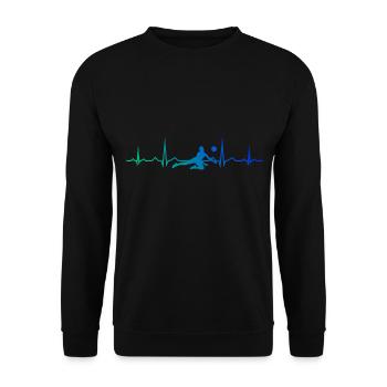 Volleyball Women's Volley Men's Volleyball Player - Unisex Sweatshirt - black - Front - Alina (178cm) & Michal (187cm)