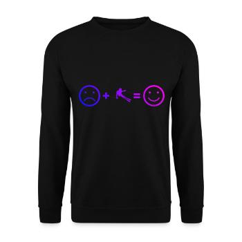 Skifahrer Herren Stunt Ski Skifahren Freestyle Ski - Unisex Pullover - Schwarz - Vorne - Alina (178cm) & Michal (187cm)