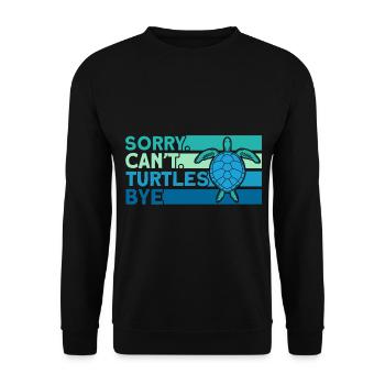 Turtle Sea turtles Turtles Liebha - Unisex Sweatshirt - black - Front - Alina (178cm) & Michal (187cm)