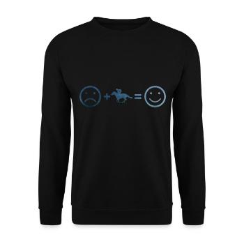Equestrian Herren Reitsport Damen Jagdreiten - Unisex Pullover - Schwarz - Vorne - Alina (178cm) & Michal (187cm)
