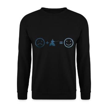 Martial Arts Men Women Aikido Martial Arts - Unisex Sweatshirt - black - Front - Alina (178cm) & Michal (187cm)