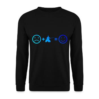 Herren Kampfsport Aikido Aikidoka Damen Martial Ar - Unisex Pullover - Schwarz - Vorne - Alina (178cm) & Michal (187cm)