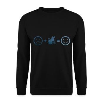 Drum Kit Drummer Perkussionist Schlagzeugspieler - Unisex Pullover - Schwarz - Vorne - Alina (178cm) & Michal (187cm)