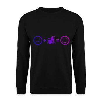 Perkussionist Drum Kit Herren Schlagzeugspieler - Unisex Pullover - Schwarz - Vorne - Alina (178cm) & Michal (187cm)
