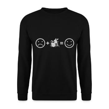 Drumming Drummer Drummer Women - Unisex Sweatshirt - black - Front - Alina (178cm) & Michal (187cm)