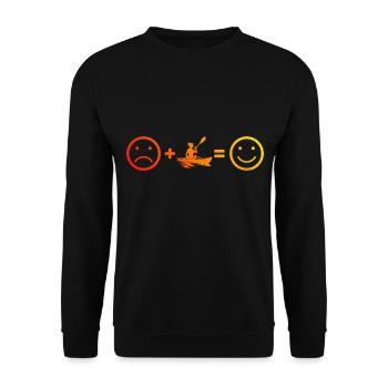 Women's Kayak Men's Kayaking Kayak Canoe - Unisex Sweatshirt - black - Front - Alina (178cm) & Michal (187cm)