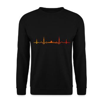 Rowing Ruderer Damen Rudern Herren - Unisex Pullover - Schwarz - Vorne - Alina (178cm) & Michal (187cm)