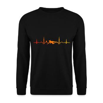 Joueuses de volley-ball volley-ball féminin jouant au volley-ball - Sweat-shirt Unisexe - noir - Devant - Alina (178cm) & Michal (187cm)