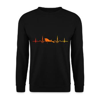 Plongeur Hommes Plongeur Plongeur Plongée Plongée - Sweat-shirt Unisexe - noir - Devant - Alina (178cm) & Michal (187cm)