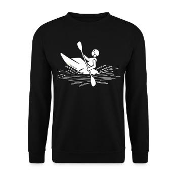 Kayak King - Hidden Message - Kayak Design - Unisex Sweatshirt - black - Front - Alina (178cm) & Michal (187cm)