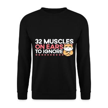 Chats amoureux chats parents chats dictons - Sweat-shirt Unisexe - noir - Devant - Alina (178cm) & Michal (187cm)