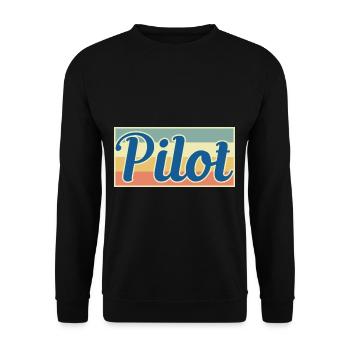 pilot - Unisex Sweatshirt - black - Front - Alina (178cm) & Michal (187cm)