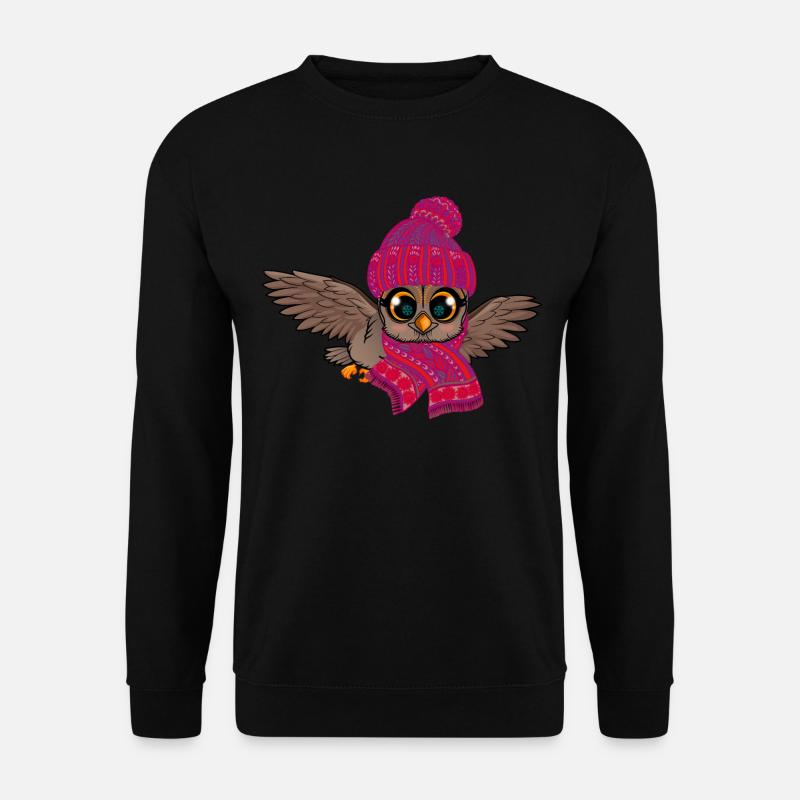 Frost Owl Frostbite Autumn Winter - Unisex Sweatshirt - black