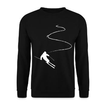 Curve Line - Skiing - (13) - Unisex Sweatshirt - black - Front - Alina (178cm) & Michal (187cm)
