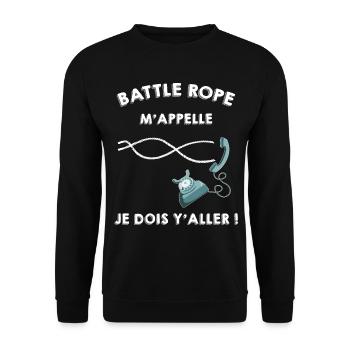 Sport humour corde - Sweat-shirt Unisexe - noir - Devant - Alina (178cm) & Michal (187cm)