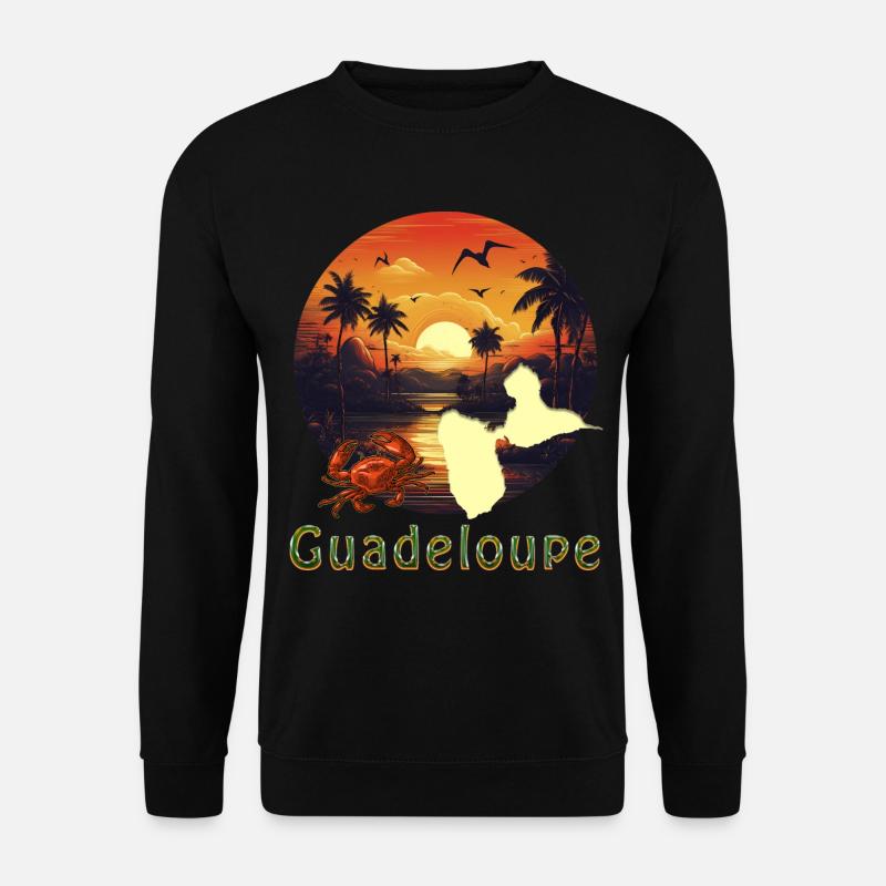 Couché De Soleil Sur La Guadeloupe Vacances - Sweat-shirt Unisexe - noir