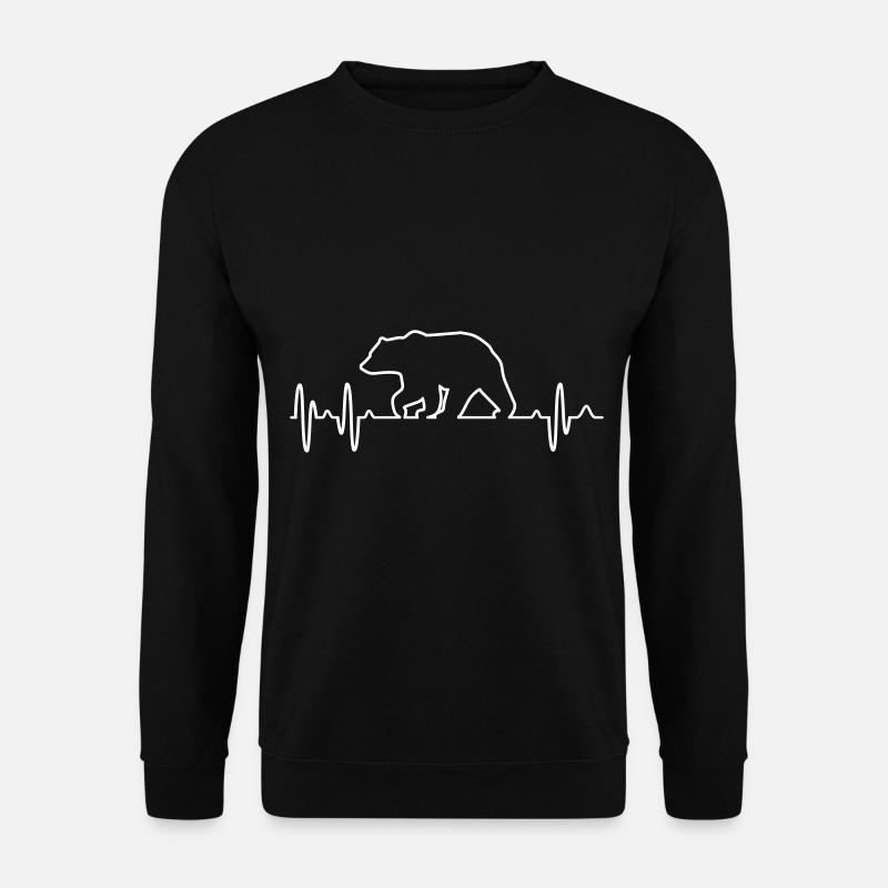 Bär EKG - Unisex Pullover - Schwarz