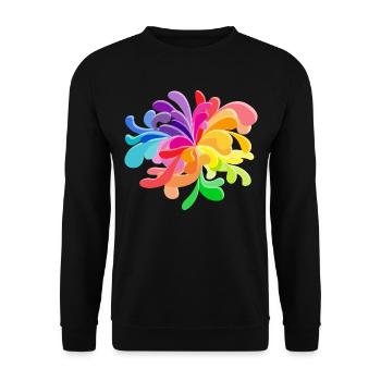 Color Spots Sprayer Color splashes Color Spots - Unisex Sweatshirt - black - Front - Alina (178cm) & Michal (187cm)