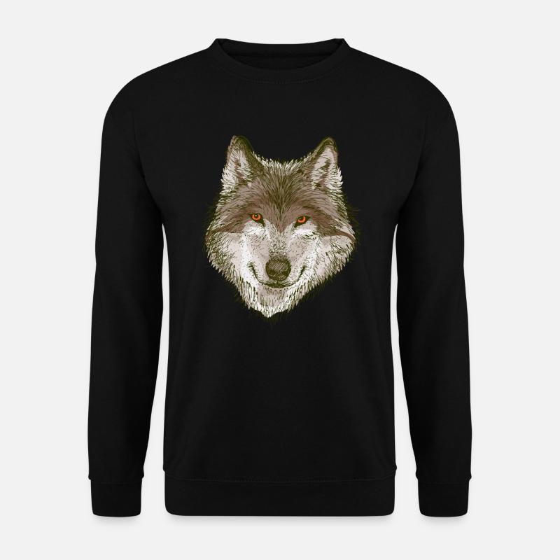 wolf - Unisex Sweatshirt - black