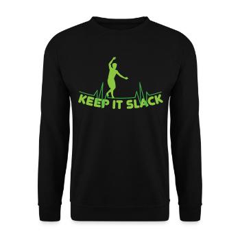Slackline - Unisex Pullover - Schwarz - Vorne - Alina (178cm) & Michal (187cm)