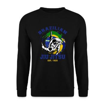 Gift Brazilian Jiu Jitsu Team Trainer Belt - Unisex Sweatshirt - black - Front - Alina (178cm) & Michal (187cm)