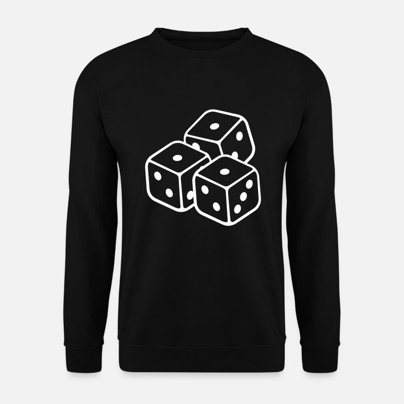 Würfel Geschenk Casino Brettspiel Pasch - Unisex Pullover - Schwarz