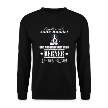 Berner Sennenhund T-Shirt berner sennen - Unisex Pullover - Schwarz - Vorne - Alina (178cm) & Michal (187cm)