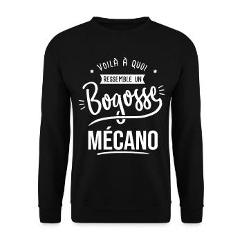 mécanisien bogosse mécano cadeau humour mécanique - Sweat-shirt Unisexe - noir - Devant - Alina (178cm) & Michal (187cm)