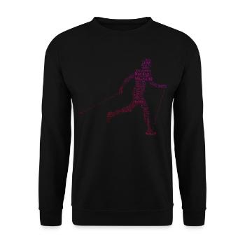 Herren Walken Nordic Walker Walker Nordic Walking - Unisex Pullover - Schwarz - Vorne - Alina (178cm) & Michal (187cm)