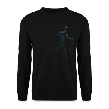 Herren Walker Nordic Walking Walken Damen - Unisex Pullover - Schwarz - Vorne - Alina (178cm) & Michal (187cm)