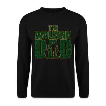 Le papa qui marche Code Père Code Cadeau de fête des pères - Sweat-shirt Unisexe - noir - Devant - Alina (178cm) & Michal (187cm)