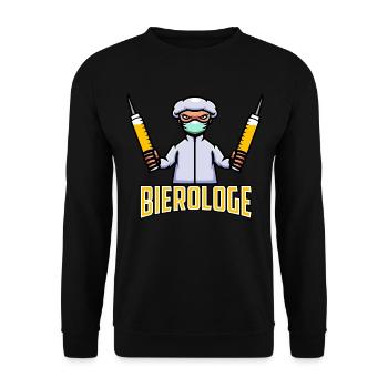 Bierologe - Unisex Pullover - Schwarz - Vorne - Alina (178cm) & Michal (187cm)