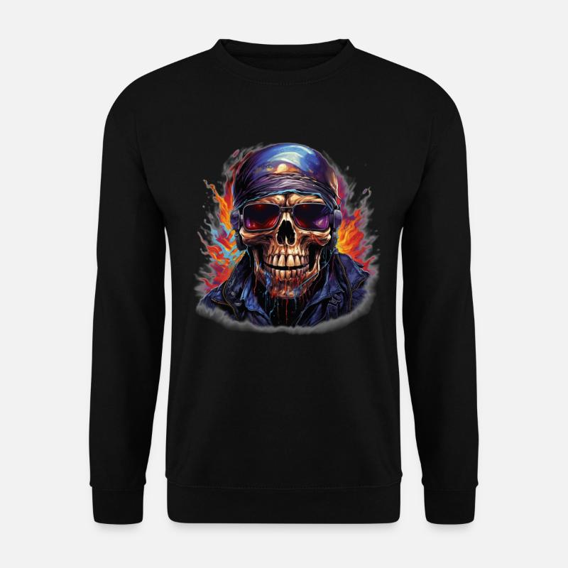 Cooler Totenkopf - Unisex Pullover - Schwarz
