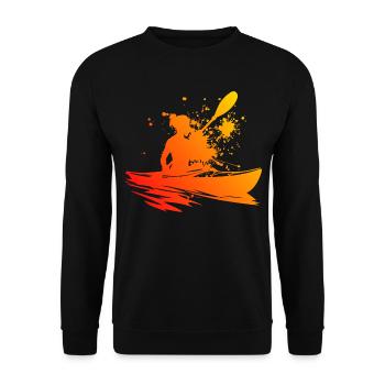 Kayak Femme Kayak Kayak Homme Canoë Kayak - Sweat-shirt Unisexe - noir - Devant - Alina (178cm) & Michal (187cm)