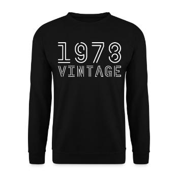 1978 Jahrgang Vintage 1978 Geburtstag 1978 retro - Unisex Pullover - Schwarz - Vorne - Alina (178cm) & Michal (187cm)